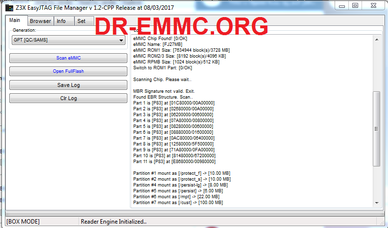 نرم افزار رایگان Z3X Emmc Manager